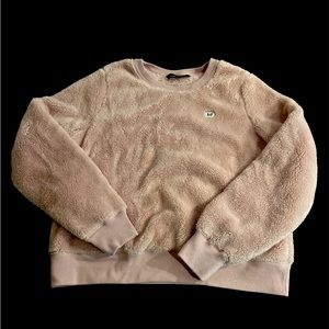 Light Pink Faux Fur Sweater- size medium- only worn once